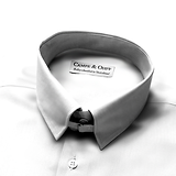 Tab-Kragen eckig mit Druckknopf