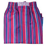Boxershorts, Streifen Rot Violett Blau