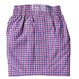 Boxershorts, Karo Dunkelblau Violett Weiß