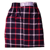 Boxershorts, Karo Dunkelblau Rot Weiß